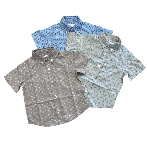 SB Printed  SS Button Downs