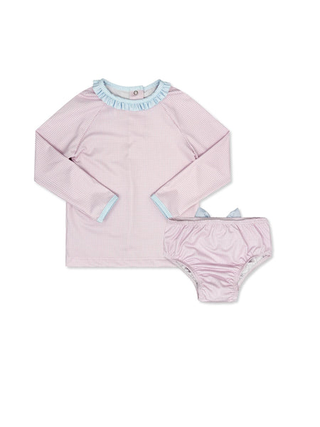 Baby Gingham Sun & Sand Rashguard Set