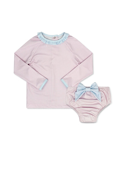 Baby Gingham Sun & Sand Rashguard Set