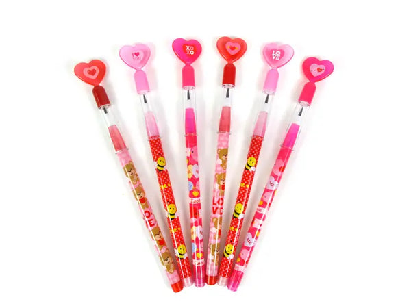 6 Pcs Valentine's Day Multi-Point Pencils