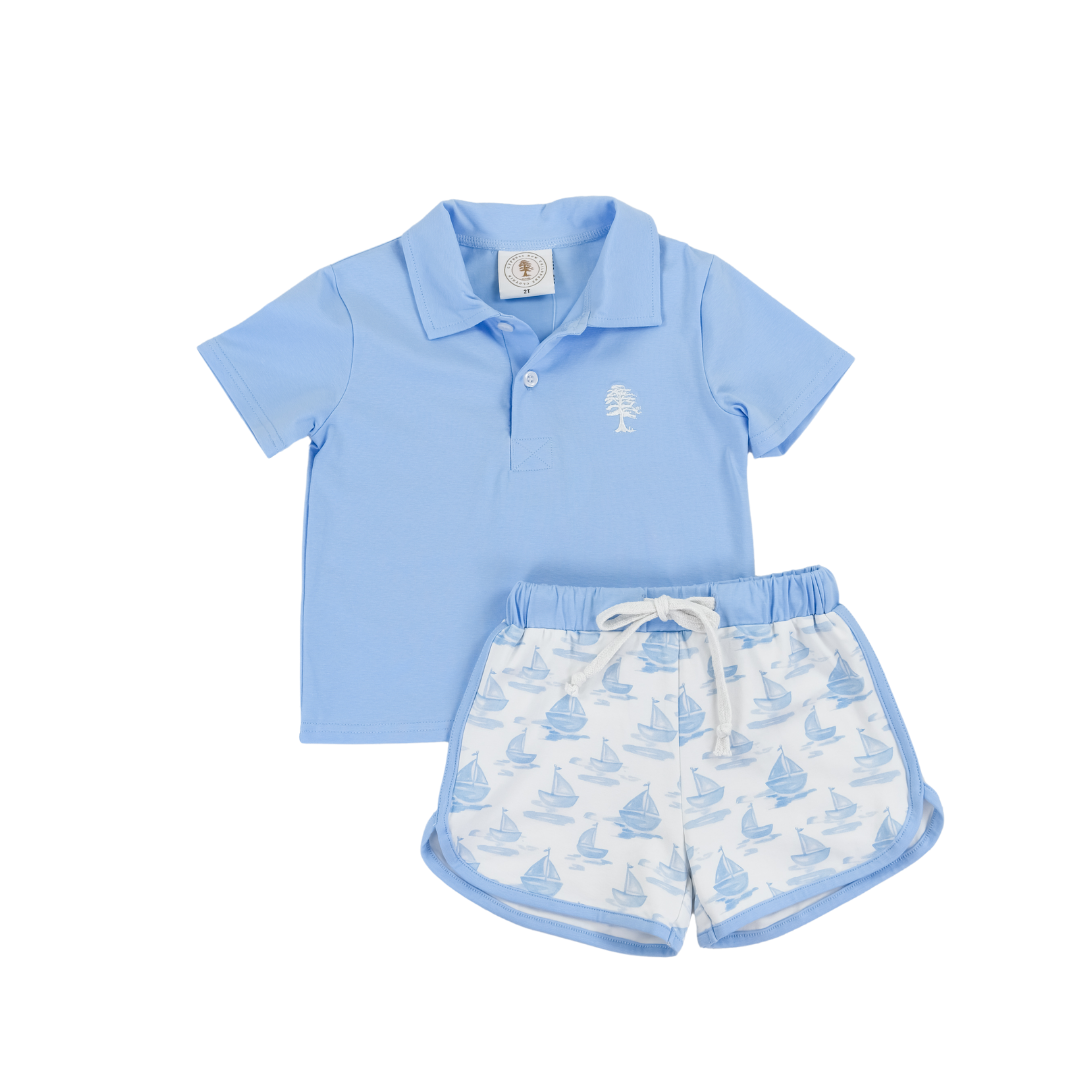 Grayton Beach Boys Polo Short Set