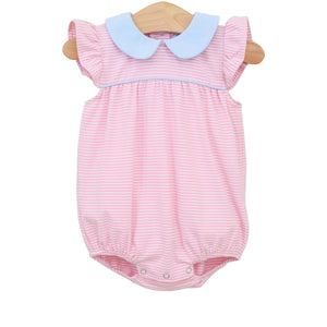 Genevieve Bubble- Light Pink Stripe/Light Blue