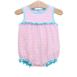 Hazel Bubble- Light Pink Stripe/Aqua