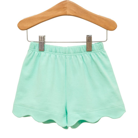 Scalloped Shorts- Mint