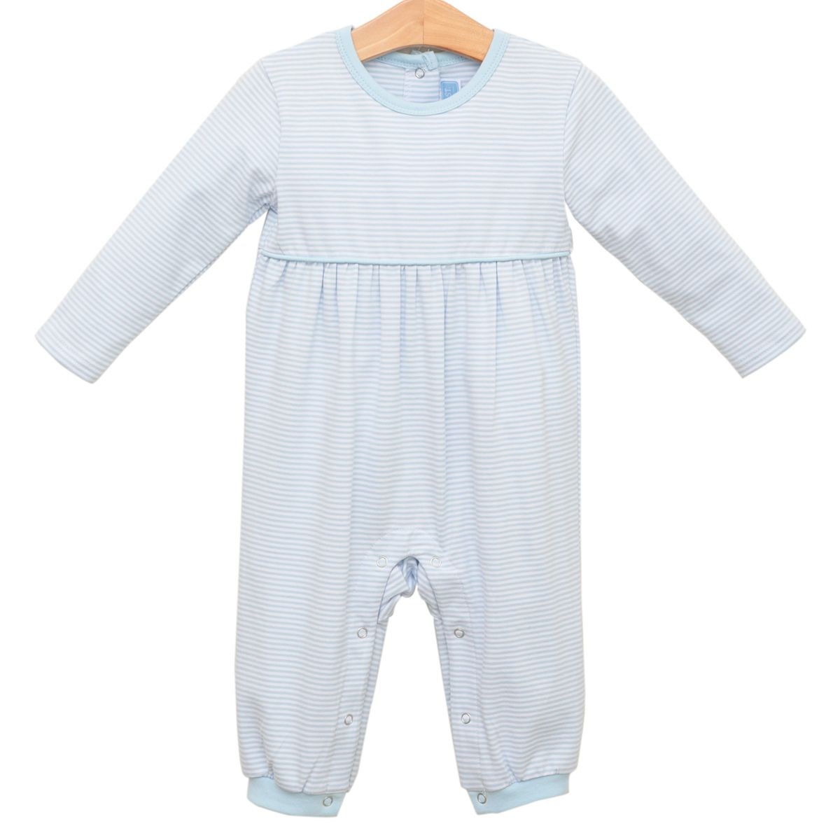 Light Blue Striped Bennett Romper