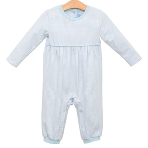 Light Blue Striped Bennett Romper