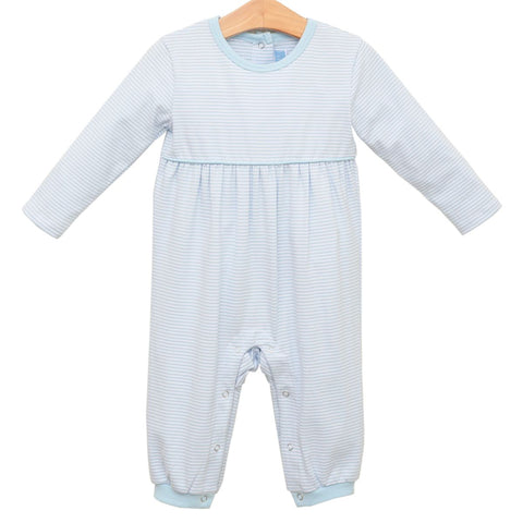 Light Blue Striped Bennett Romper