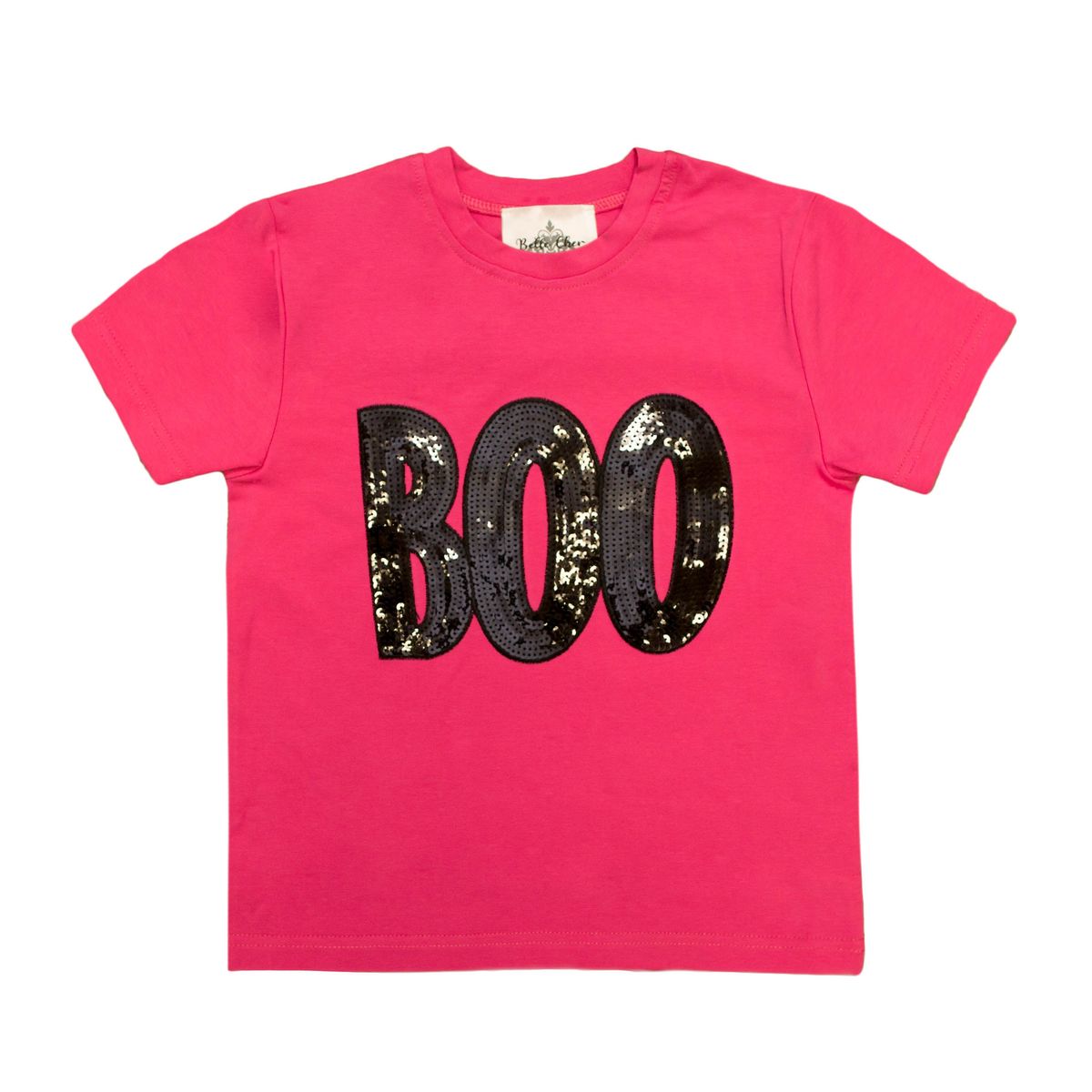 Sequin Hot Pink Boo Shirt