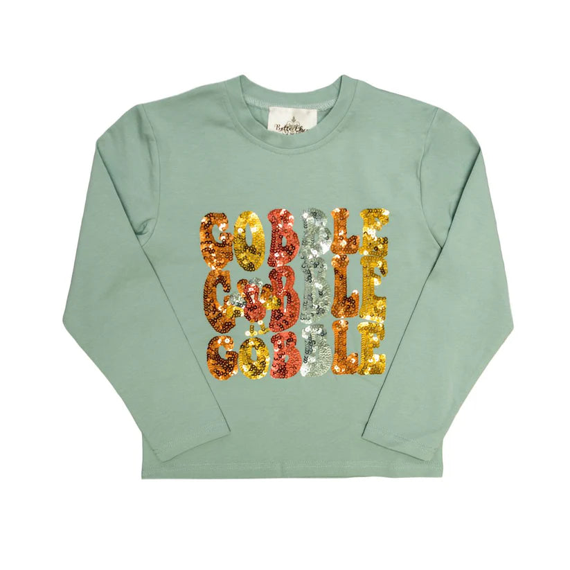 Sequin Gobble LS Shirt