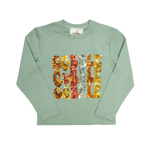 Sequin Gobble LS Shirt