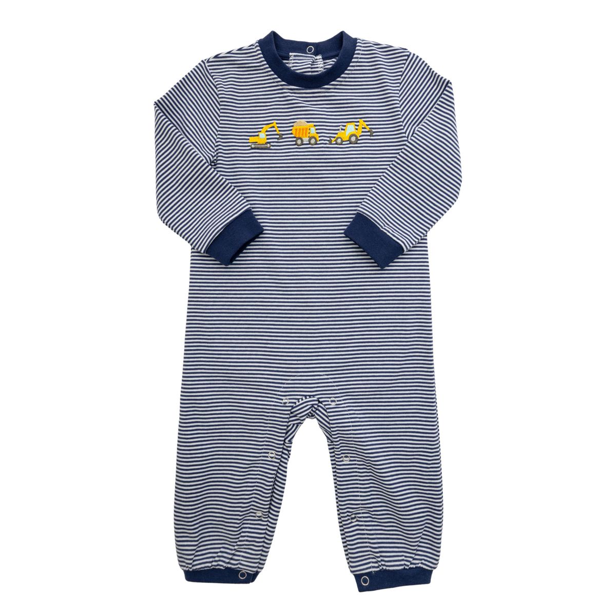 Navy Stripe Construction Romper