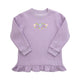 Flower Embroidered Ruffle Crewneck