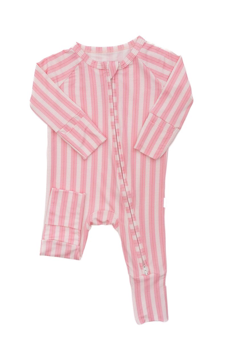 Holiday Stripes Sleep Romper