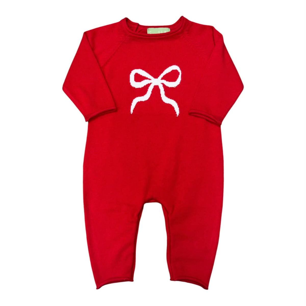 Bow Red Sweater Romper