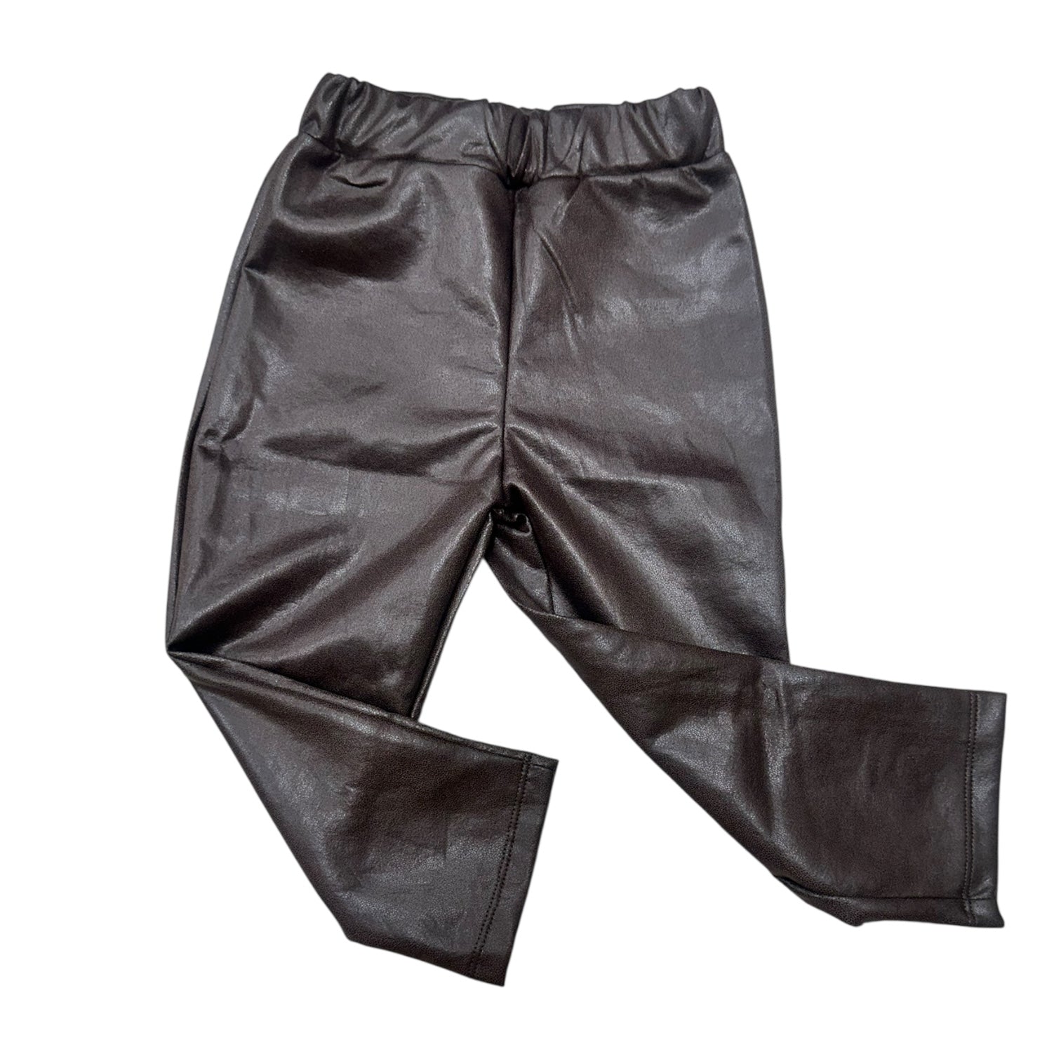 Brown Faux Leather Leggings