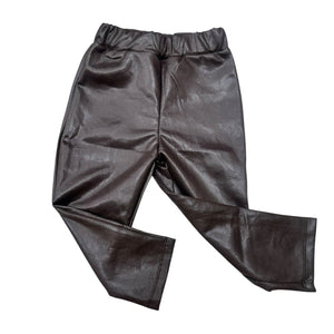 Brown Faux Leather Leggings