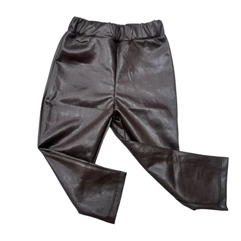 Brown Faux Leather Leggings