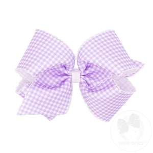 Wee Ones Moonstitch Gingham Bow