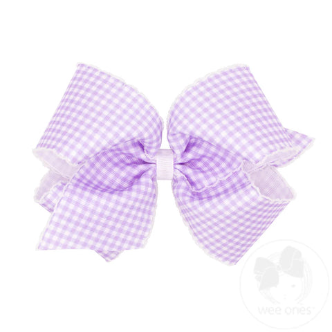 Wee Ones Moonstitch Gingham Bow