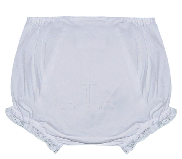 Cross Embroidered Diaper Cover