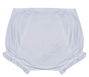 Cross Embroidered Diaper Cover