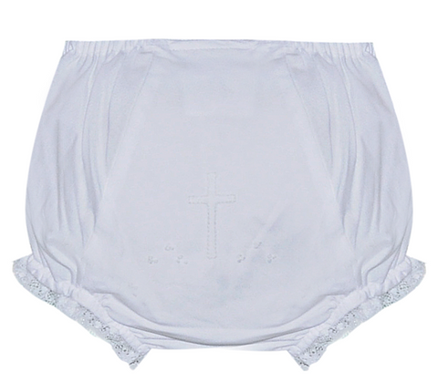 Cross Embroidered Diaper Cover