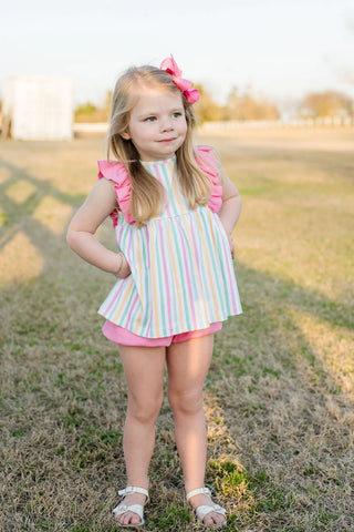 Lila Stripes Bloomer Set
