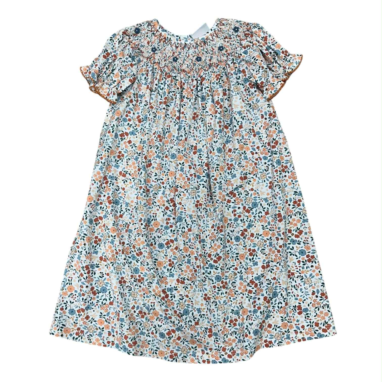Autumn Blooms Smocked Dress