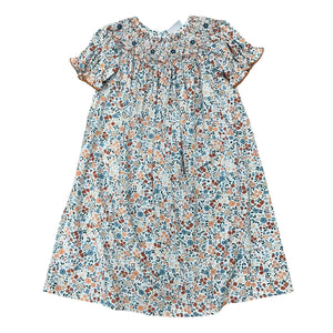 Autumn Blooms Smocked Dress