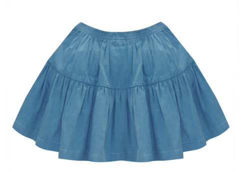 Cadet Blue Cord Skirt