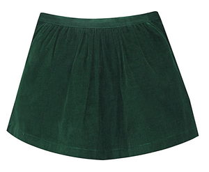 Hunter Green Cord Shelby Skirt