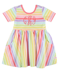 Summer Stripes Twirl Dress