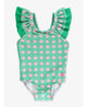 Pink Coastal Cane Bow V-Back One Piece Swimsuit