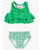 Pink Coastal Cane Flounce Bikini 2-Piece Swimsuit