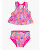 Neon Shimmer Mermaid Reversible Peplum Tankini 2-Piece Swimsuit