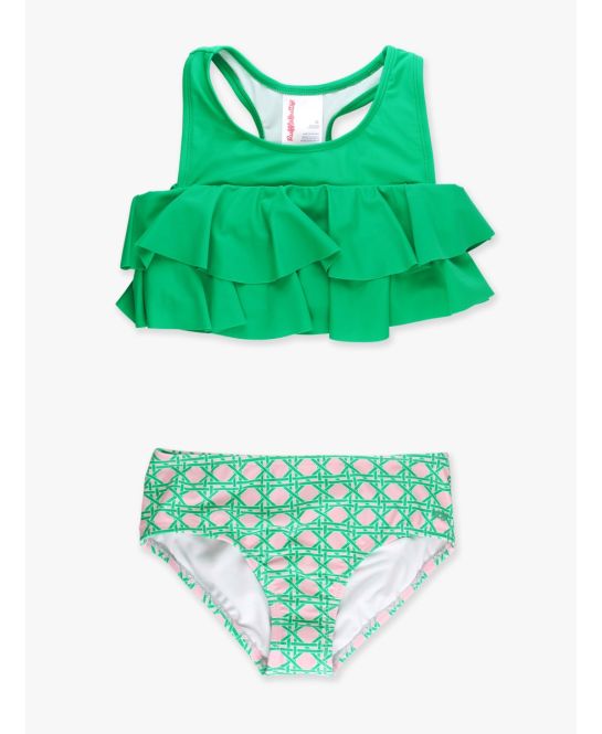 Pink Coastal Cane Flounce TWEEN Bikini 2-Piece Swimsuit