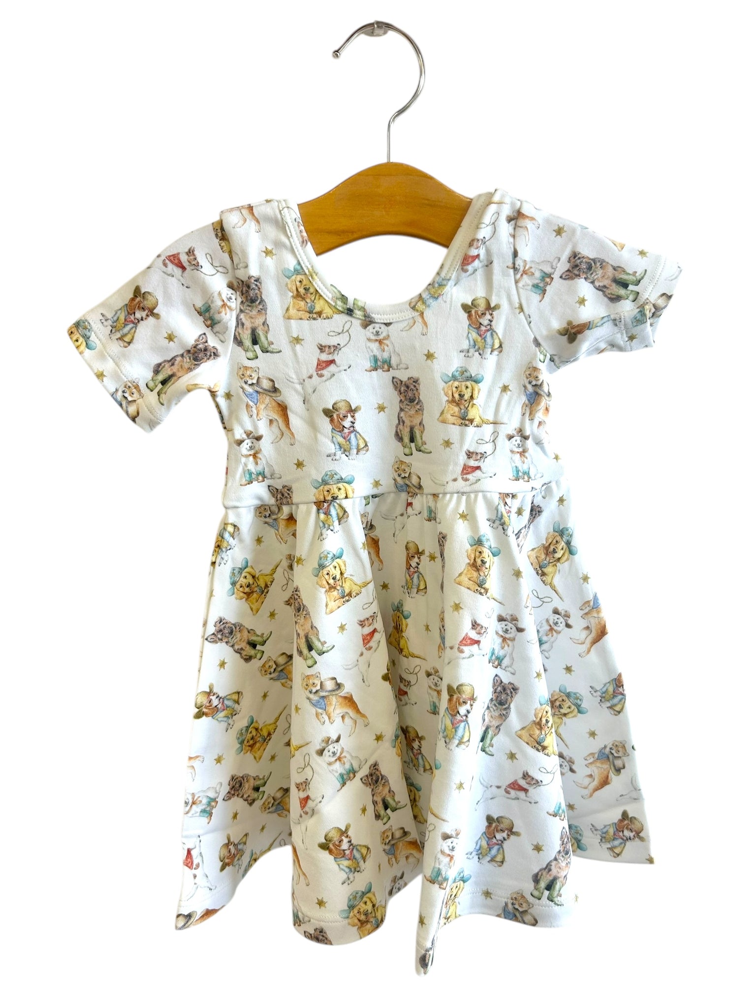 Cowboy Pups Cotton Twirl Dress