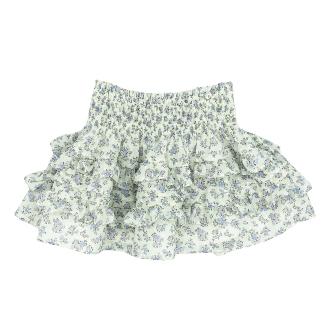 BE Smocked Blue Floral Skirt