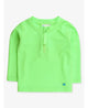 Neon Honeydew Long Sleeve Zipper Rash Guard