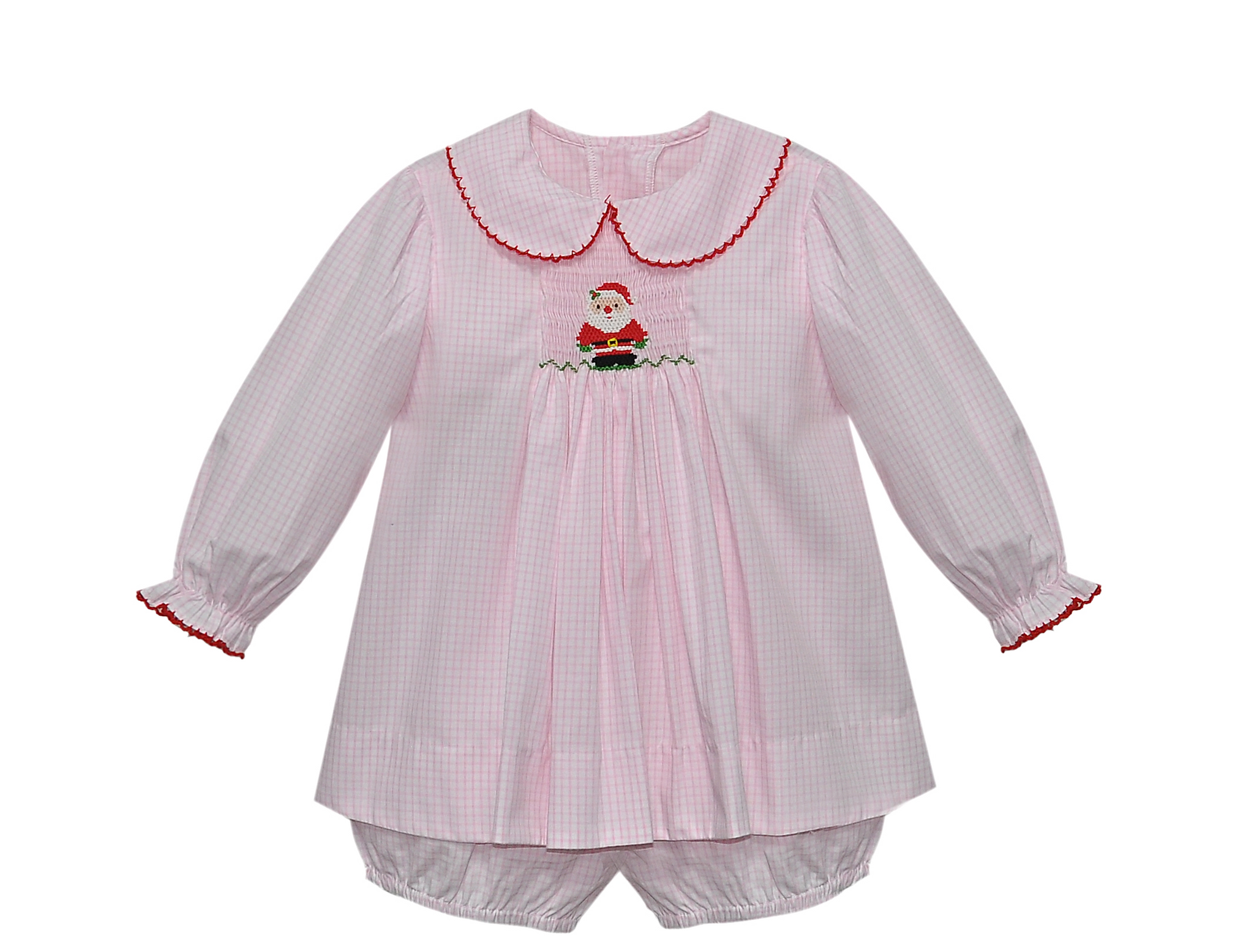 Pink Shay Santa Bloomer Set