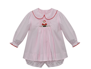 Pink Shay Santa Bloomer Set