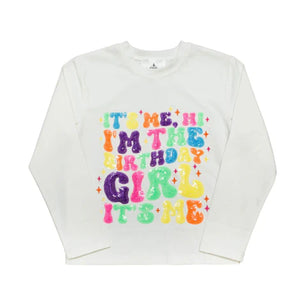 It’s Me Hi Sequin Birthday Girl LS Shirt