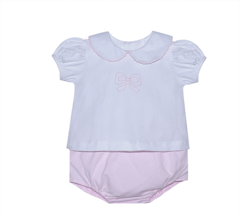 Bow Bailey Knit Diaper Set