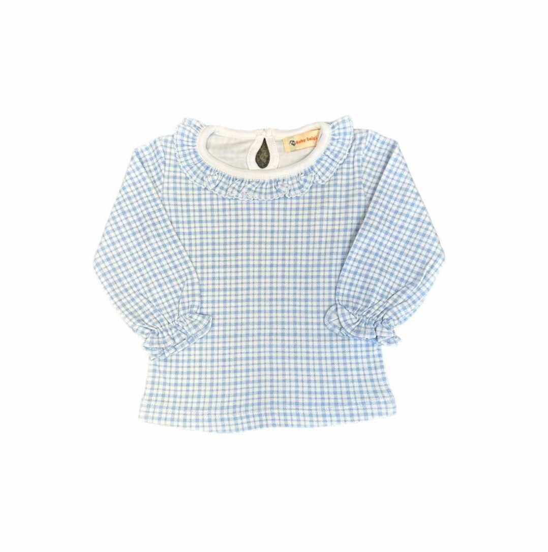 Sky Blue Windowpane Blouse