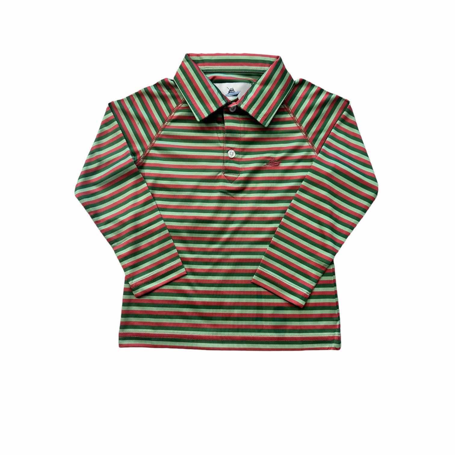 Southbound Performance Polo YL Red Green