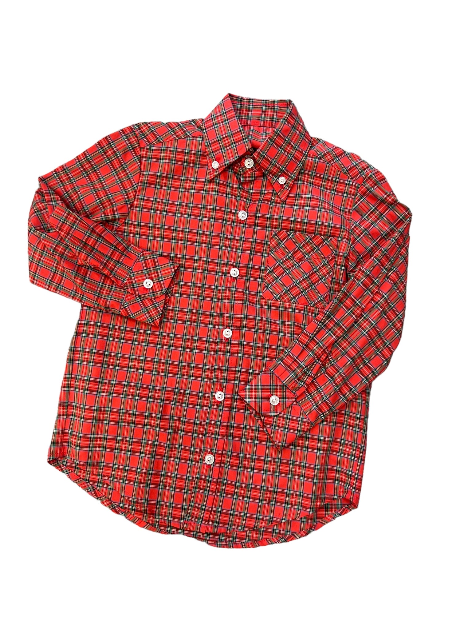 Red Plaid Button Down