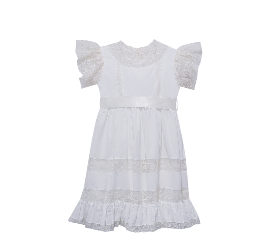 White Amelia Rose Heirloom Dress