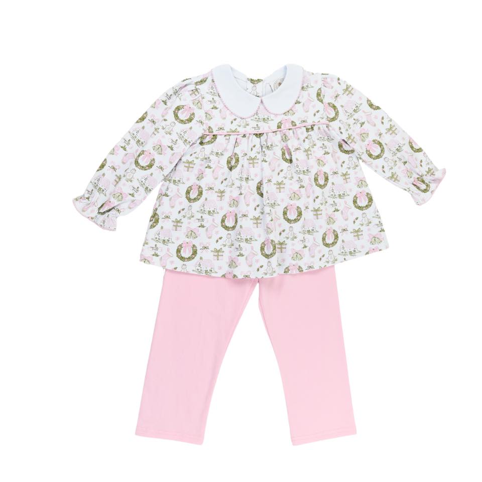 Christmas Toile Legging Set