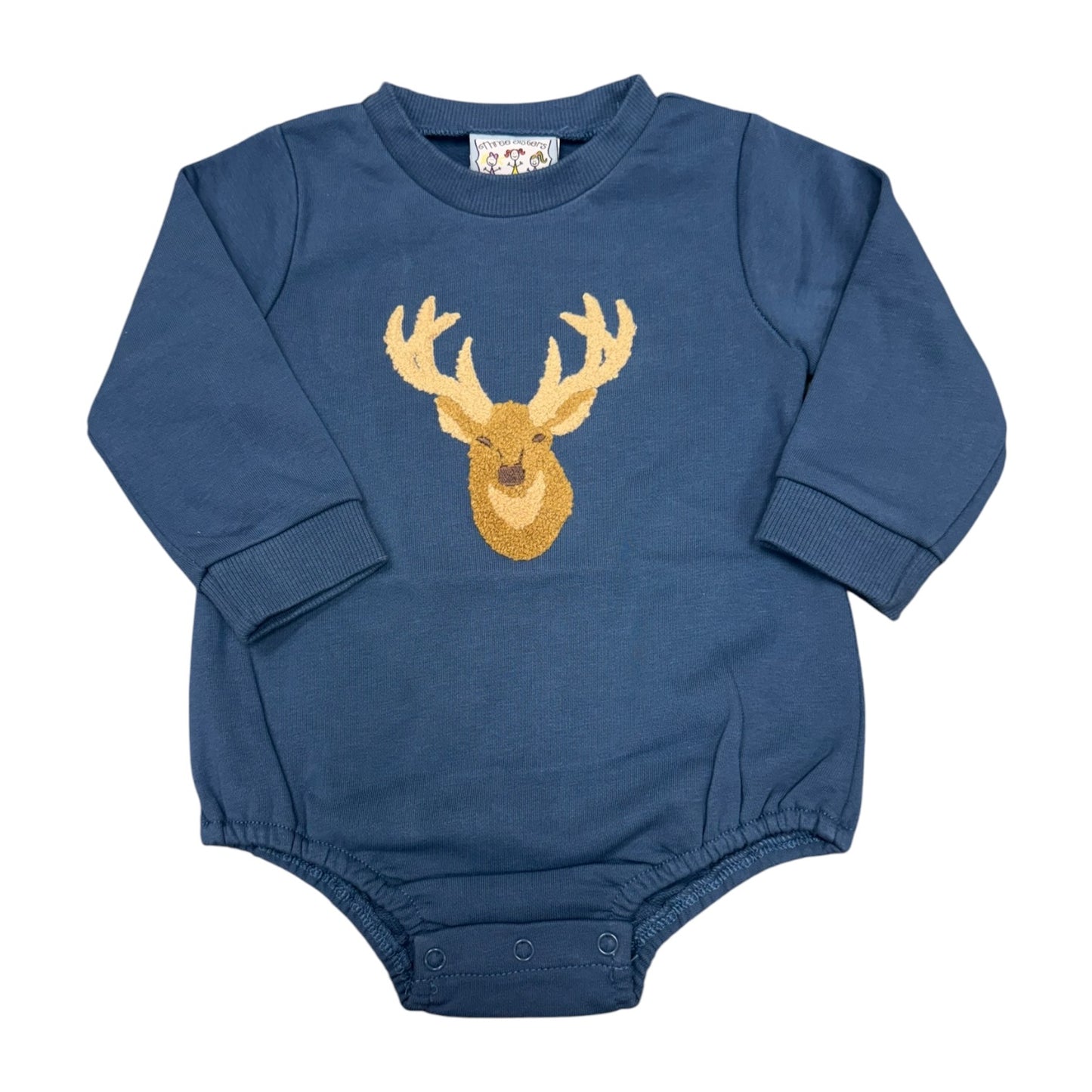 Deer Applique Sweatshirt Bubble