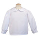 Long Sleeve Peter Pan Piped Blouse